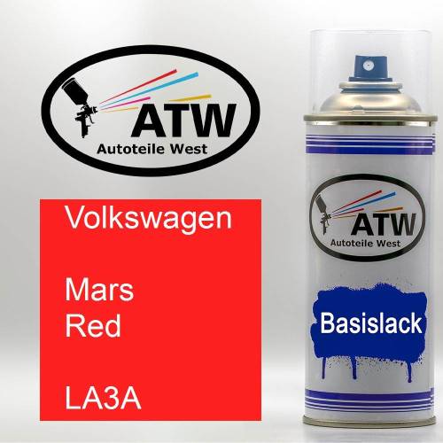 Volkswagen, Mars Red, LA3A: 400ml Sprühdose, von ATW Autoteile West.